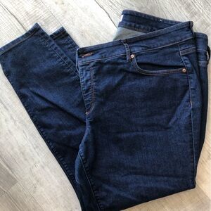 LOFT Women's Dark Blue Skinny Jeans